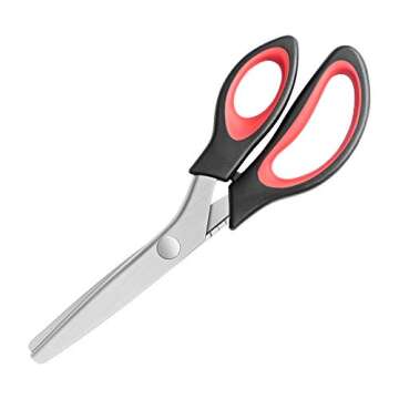 Pinking Shears Serrated,Comfort Grips Handled, Professional Dressmaking Sewing Craft Zig Zag Cut Sci...