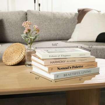 Decorative Faux Books for Elegant Home Decor Set