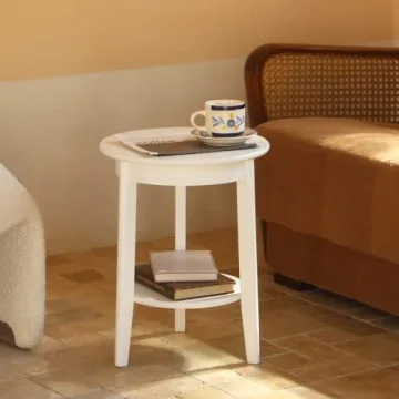 MaxSmeo White Side Table - Modern Mid Century Design