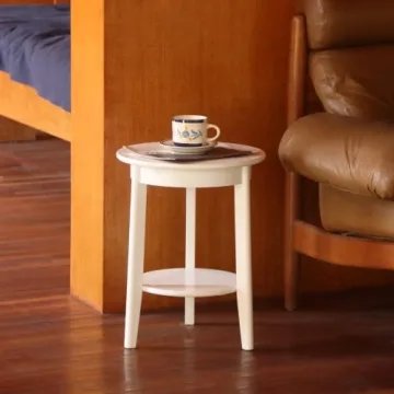 MaxSmeo White Side Table - Modern Mid Century Design