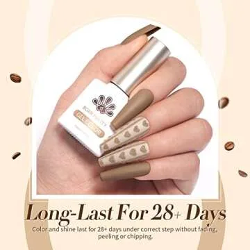 Born Pretty Brown Gel Nail Polish Skin Tone Nude Gel Polish Roasted Chestnuts Chocolate Gel Polish Collection Neutral Beige Khaki Gel Nail Polish Set Fall Winter Gel Nail Polish