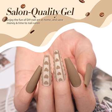 Born Pretty Brown Gel Nail Polish Skin Tone Nude Gel Polish Roasted Chestnuts Chocolate Gel Polish Collection Neutral Beige Khaki Gel Nail Polish Set Fall Winter Gel Nail Polish