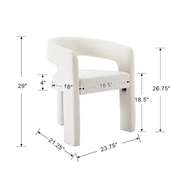 Stylish Modern Dining Chair Set of 2 with Durable Upholstery