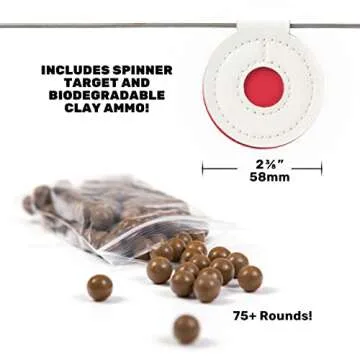 SimpleShot Scout LT Customizable Slingshot with Target, 100ct Clay Ammo, and 2 Bands for Professional and Powerful Target Sling Shot Shooting (Green)