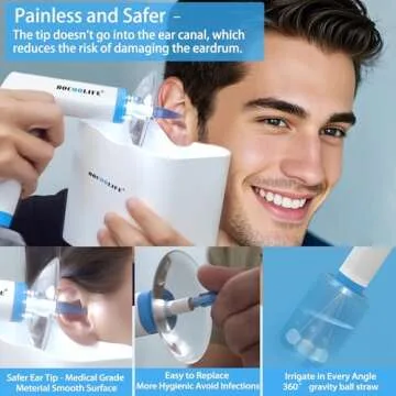 BOCOOLIFE Electric Ear Wax Removal Kit with 4 Pressure Settings