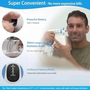 BOCOOLIFE Electric Ear Wax Removal Kit with 4 Pressure Settings