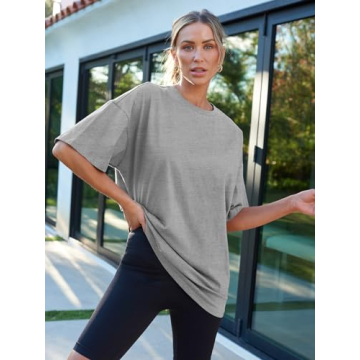 Trendy Queen Oversized Fashion Workout Shirt for Women