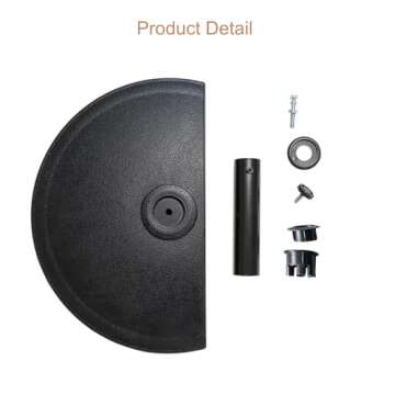 C-Hopetree 20 lb Half Round Heavy Duty Base Stand Weight for Outdoor Patio Market Umbrella, Black