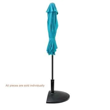 C-Hopetree 20 lb Half Round Heavy Duty Base Stand Weight for Outdoor Patio Market Umbrella, Black