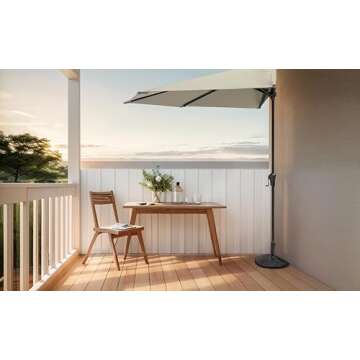 C-Hopetree 20 lb Half Round Heavy Duty Base Stand Weight for Outdoor Patio Market Umbrella, Black