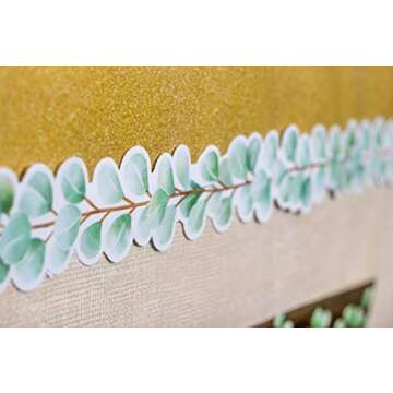 Teacher Created Resources Eucalyptus Die-Cut Border Trim