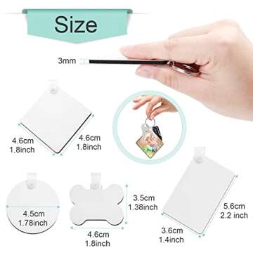 Craft 120Pcs Sublimation Keychains for DIY Gifts