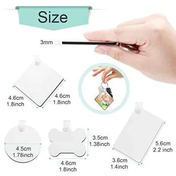 Craft 120Pcs Sublimation Keychains for DIY Gifts