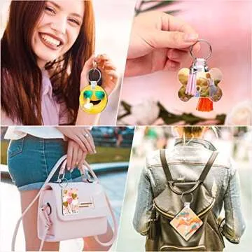 Craft 120Pcs Sublimation Keychains for DIY Gifts