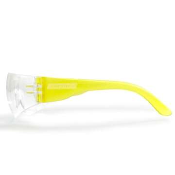 JORESTECH Eyewear Protective Safety Glasses, Polycarbonate Impact Resistant Lens Pack of 12 (Clear, Yellow)