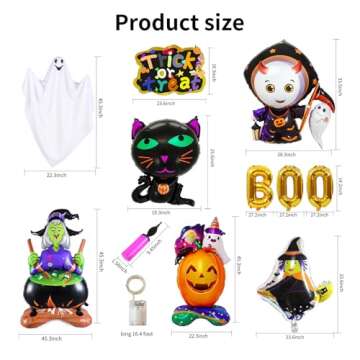 ERBIQ 71Pcs Trunk or Treat Car Decorations Kit, Trunk or Treat Decorations for SUV, Inflatable Metal...