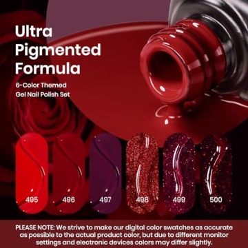 Beetles Red Gel Nail Polish Set for Stunning Nail Art