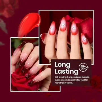 Beetles Red Gel Nail Polish Set for Stunning Nail Art