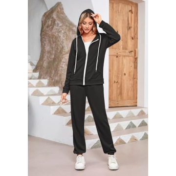 TOLENY Women's Two Piece Workout Set - Hoodie & Joggers