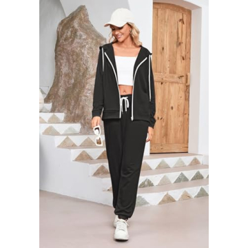 TOLENY Women's Two Piece Workout Set - Hoodie & Joggers