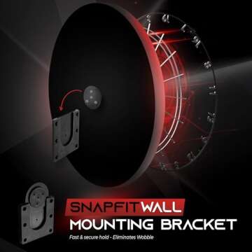 IgnatGames Dart Board Professional- Competition Size Kenyan Sisal Dart Board for Adults - Staple-Free Ultra-Thin Wire Spider Dartboard + Accessories & SnapFit Dartboard Mounting Bracket