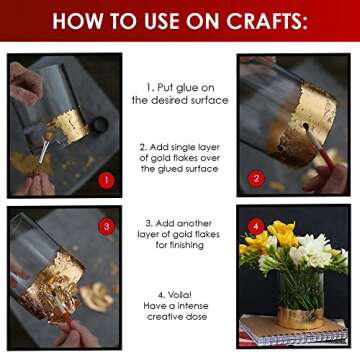 Rahat Crafts 10g Gold Flakes for Resin & Gilding