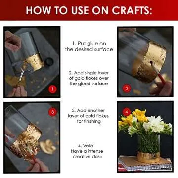 Rahat Crafts 10g Gold Flakes for Resin & Gilding