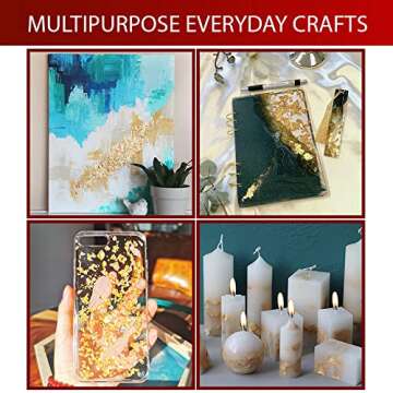 Rahat Crafts 10g Gold Flakes for Resin & Gilding