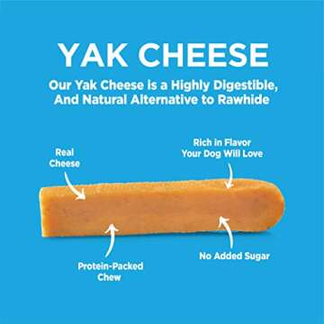 Barkworthies Medium Himalayan Yak Cheese - 4 Count (Pack of 1) - All-Natural, Durable, Long-Lasting, Gourmet Dental Treat