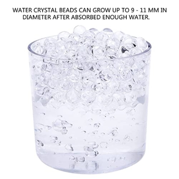 EBOOT 10000 Pieces Gel Soil Water Crystal Beads Gel Jelly Water Gems Vase Filler (Clear)