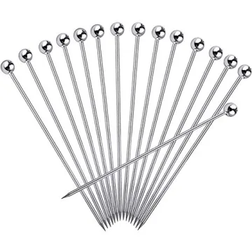 FATLODA 15PCS Stainless Steel Cocktail Picks - Elevate Your Drink Presentation