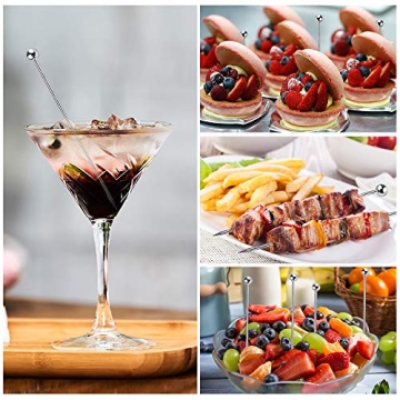 FATLODA Stainless Steel Cocktail Picks 15PCS Set