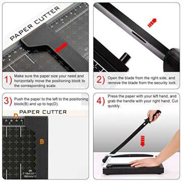 Professional 13 Inch Paper Cutter for Home & Office