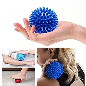 VORNNEX Pack of 2 Spiky Hard Massage Balls - Foot Arch Trainer Plantar Fasciitis, Muscle Massager Ball Exercise