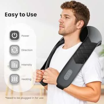 COMFIER Shiatsu Neck Massager for Deep Tissue Relief