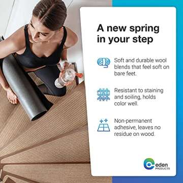 EdenProducts Non Slip Carpet Stair Treads for Safety and Style