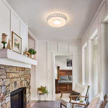 Elegant Galtlap Crystal Flush Mount Ceiling Light 3000K