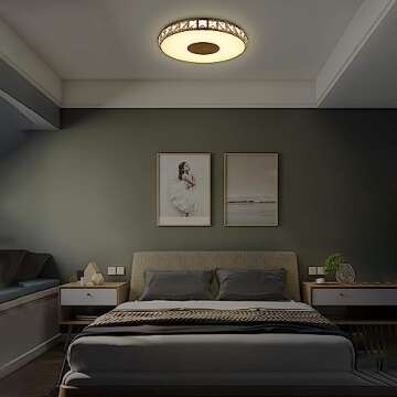 Elegant Galtlap Crystal Flush Mount Ceiling Light 3000K