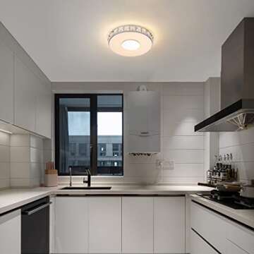 Elegant Galtlap Crystal Flush Mount Ceiling Light 3000K