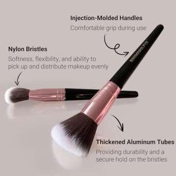 makeup brushes 23Pcs Eye And Face Professional Makeup Brush Set, eye makeup brush set,brochas para m...
