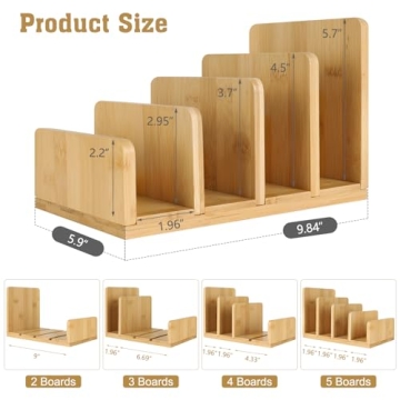 Bamboo Mail Organizer with 4 Slots for Clutter-Free Desk