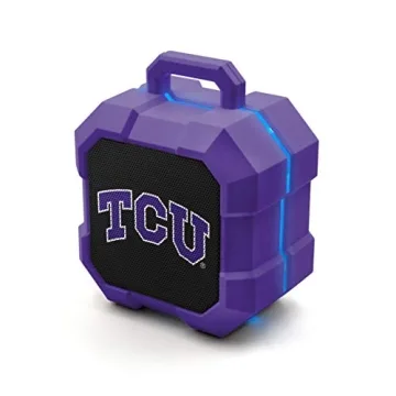 SOAR NCAA Shockbox LED Wireless Bluetooth Speaker, TCU Horned Frogs