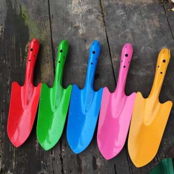 Mini Colorful Metal Hand Shovel Set for Kids Gardening