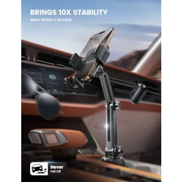 Lamicall Cup Holder Phone Holders for Your Car - [Thick Cases Friendly] Universal Adjustable Car Cell Phone Holder Mount for Truck Golf Cart iPhone Samsung Google and All 4-7" inches Smartphones