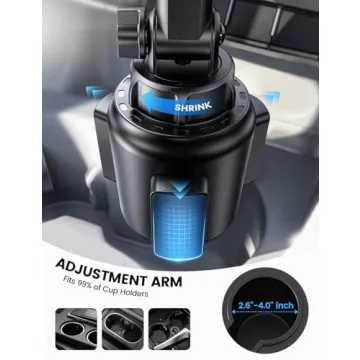 Lamicall Cup Holder Phone Holders for Your Car - [Thick Cases Friendly] Universal Adjustable Car Cell Phone Holder Mount for Truck Golf Cart iPhone Samsung Google and All 4-7" inches Smartphones