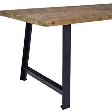 Buy Rivet Rustic Industrial Wood Dining Table - 86.6"