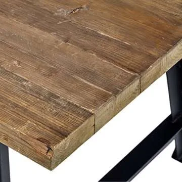 Buy Rivet Rustic Industrial Wood Dining Table - 86.6"