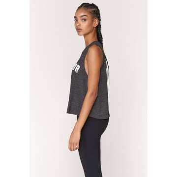 Spiritual Gangster Crop Tank Top for Women - Vintage Black