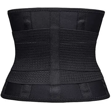 VENUZOR Waist Trainer Belt for Women - Waist Cincher Trimmer - Slimming Body Shaper Belt - Sport Girdle Belt (UP Graded)(Black,XX-Large)