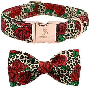 Lionheart Glory Premium Adjustable Bowtie Dog Collars for Small Dogs
